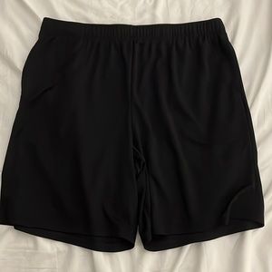 Black athletic shorts